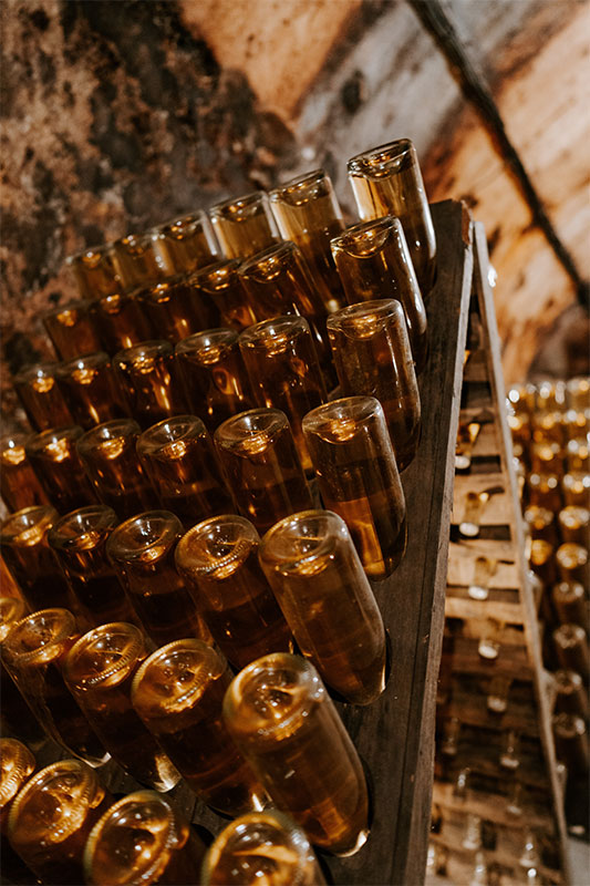 Champagne: a riddling rack