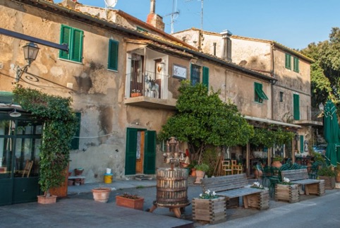 Town of Bolgheri in Tuscany, Italy.