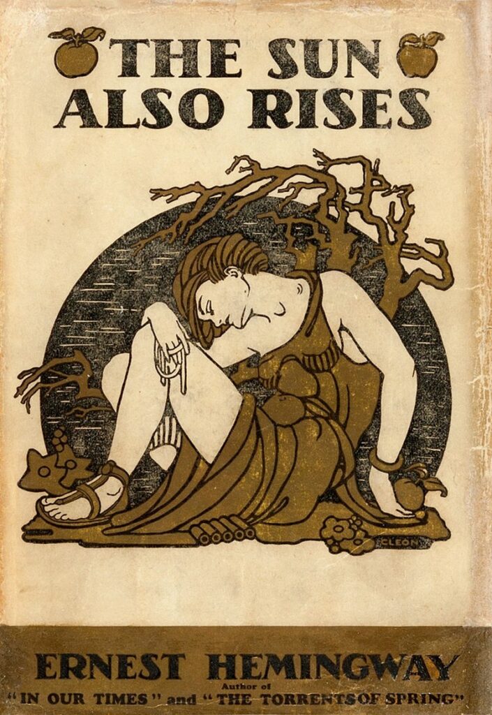 Copertina originale del romanzo The Sun Also Rises Fiesta